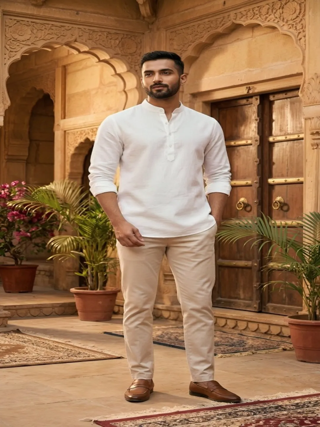 Modern Fit Short Kurta for Men